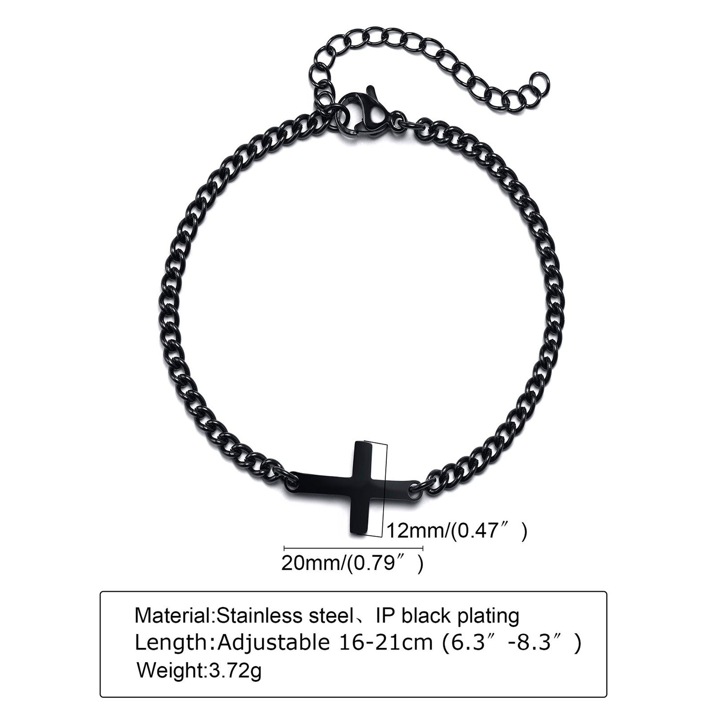 Pulseira Masculina de Cruz