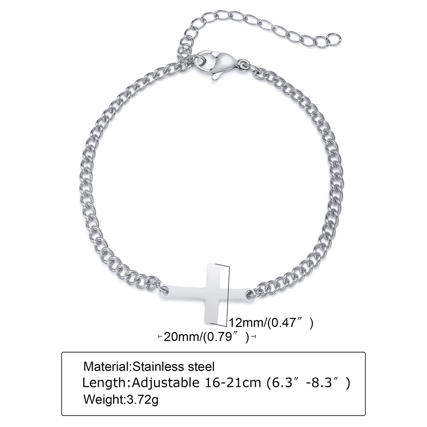 Pulseira Masculina de Cruz